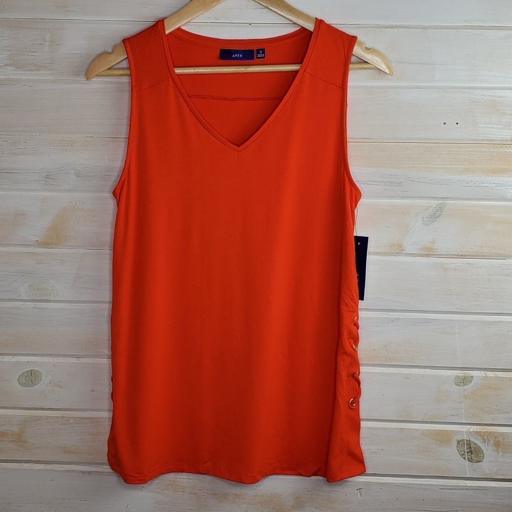 3/$25 Apt. 9 Tank Top Vneck Side Tie